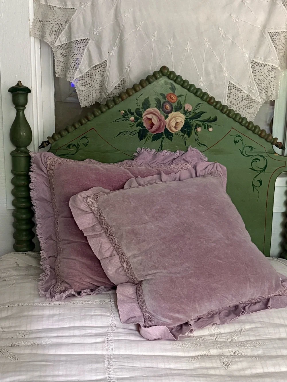 Shabby Chic Lavender Velvet Ruffle Pillow Covers Rachel Ashwell